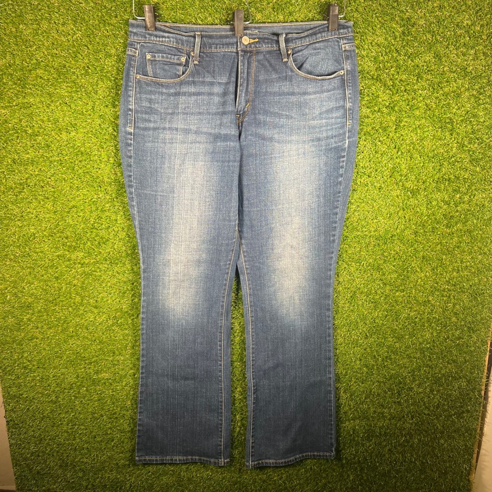Levis 515 Bootcut Jeans Womens 14 Blue Medium Wash Denim Stretch 36x31